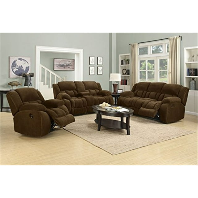 Coaster Weissman 3piece Living Room Set ChocolateColorChocolate