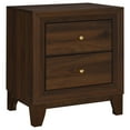 thumbnail image 1 of Welsley 2-drawer Nightstand Bedside Table Walnut, 1 of 14