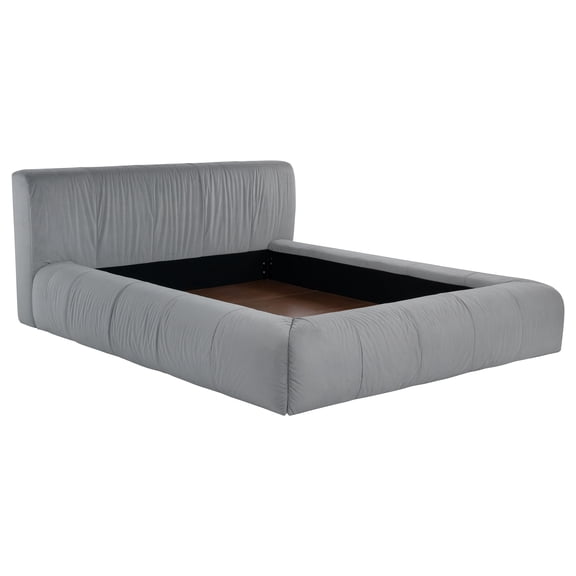 Coaster Wilshire Upholstered Queen Platform Bed, Grey