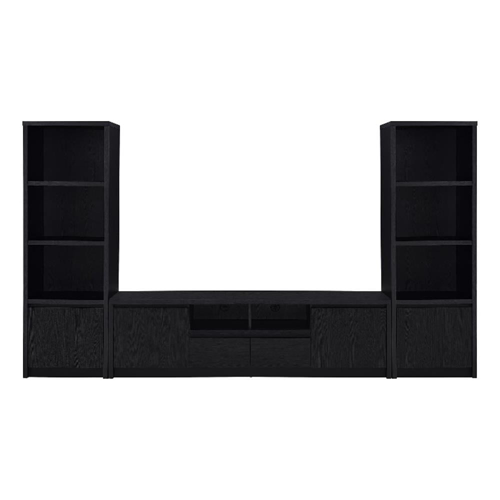 Winfield 3-piece Entertainment Center 78-inch TV Stand Black
