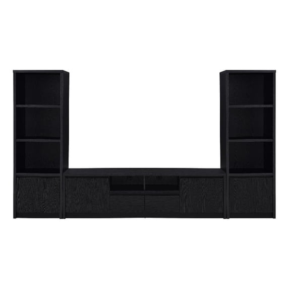 Winfield 3-piece Entertainment Center 78-inch TV Stand Black