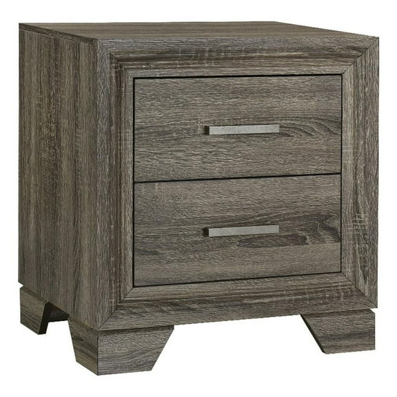 Coaster Wright 2-Drawer Rectangular Transitional Wood Nightstand in Brown Oak