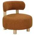 thumbnail image 1 of Coaster Zonie Boucle Upholstered Barrel Back Accent Chair, Orange, 1 of 12