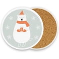 thumbnail image 1 of Coasters for Drinks Set of 2 Absorbent Ceramic Coasters with Cork Base, Christmas Cute Animals Coffee Coaster Great Gift for Table, Housewarming, Birthday, Kitchen, Home Decor, 1 of 5