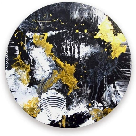 Coasters for Drinks Set of 2 Pieces Absorbent Ceramic Coasters with Cork Base, Abstract Splash Ink Coffee Coaster Great Gift for Table, Housewarming, Birthday, Kitchen, Home Decor Cup Coasters