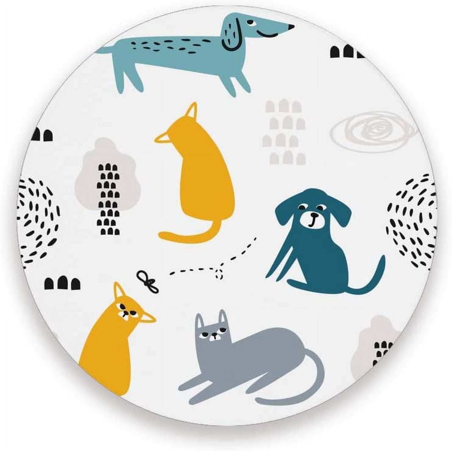 Funny Pooping Dogs Coasters – Set Of 6 Absorbent Cork Coasters For Dog Lovers, White Elephant Gag Gift