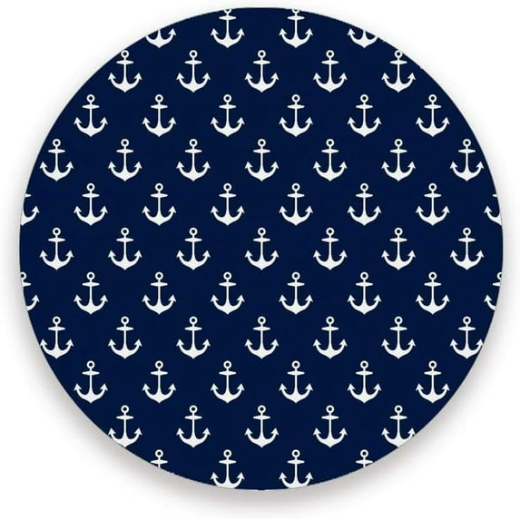 Coasters for Drinks Set of 2 Pieces Absorbent Ceramic Coasters with Cork Base, Dark Anchor Background Coffee Coaster Great Gift for Table, Housewarming, Birthday, Kitchen, Home Decor Cup Coasters