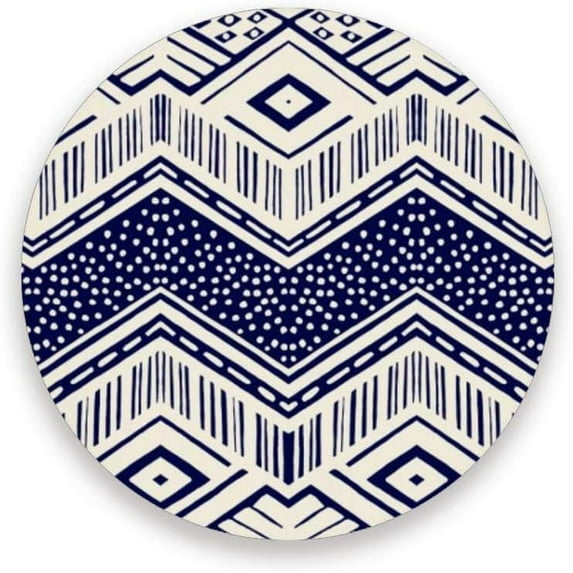 Coasters for Drinks Set of 2 Pieces Absorbent Ceramic Coasters with Cork Base, Geometric Folk Texture Coffee Coaster Great Gift for Table, Housewarming, Birthday, Kitchen, Home Decor Cup Coasters