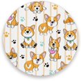 thumbnail image 1 of Coasters for Drinks Set of 2 Pieces Absorbent Ceramic Coasters with Cork Base, Lovely Corgi Background Coffee Coaster Great Gift for Table, Housewarming, Birthday, Kitchen, Home Decor Cup Coasters, 1 of 5