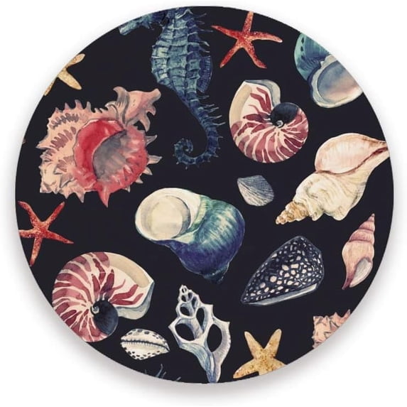 Coasters for Drinks Set of 2 Pieces Absorbent Ceramic Coasters with Cork Base, Watercolor Ocean Background Coffee Coaster Great Gift for Table, Kitchen, Home Decor Cup Coasters