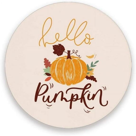 Coasters for Drinks Set of 4 Pieces Absorbent Ceramic Coasters with Cork Base, Colorful Pumpkins Coffee Coaster Great Gift for Table, Housewarming, Birthday, Kitchen, Home Decor Cup Coasters