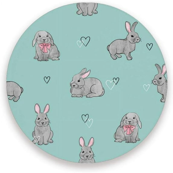 Coasters for Drinks Set of 4 Pieces Absorbent Ceramic Coasters with Cork Base, Easter Bunny Baby Coffee Coaster Great Gift for Table, Housewarming, Birthday, Kitchen, Home Decor Cup Coasters