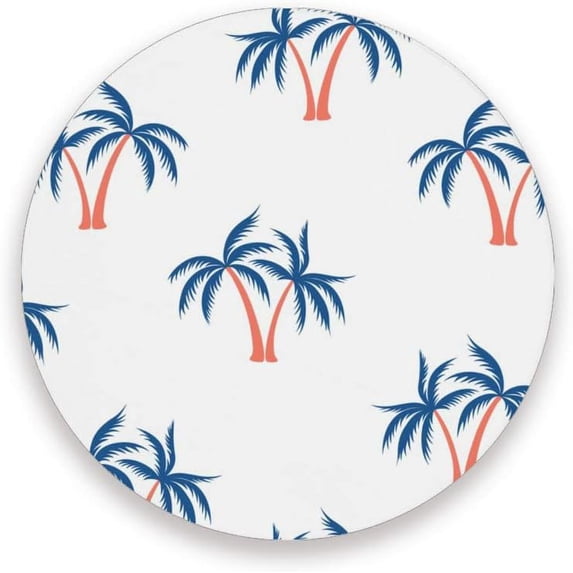 Coasters for Drinks Set of 4 Pieces Absorbent Ceramic Coasters with Cork Base, Minimalist Coconut Tree Coffee Coaster Great Gift for Table, Housewarming, Birthday, Kitchen, Home Decor Cup Coasters