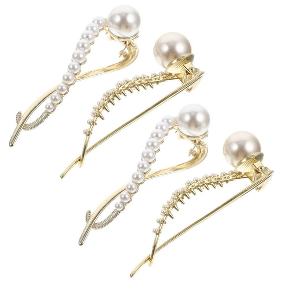 LOLIPPYY Set of 2 Golden Metal Hairpins with Charms, Elegant Decorative Hair Clips for Women