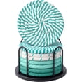 thumbnail image 1 of Coasters Set of 8 for Drinks, 4 Inch Large Coasters for Coffee Table, Tabletop Protection for Hot & Cold Drinks, Versatile Coasters for Home Decor, Non-Slip & Easy to Clean, Green, 1 of 7