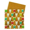 thumbnail image 1 of Coasterstone 4.25In Gingerbread Rooftop Coaster, Sandstone, Christmas Scalloped Sq231293, 1 of 3