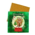 thumbnail image 1 of Coasterstone 4.25In Merry & Bright Snowglobe Coaster, Sandstone, Gingerbread Tree Snowflakes Sq231298, 1 of 3