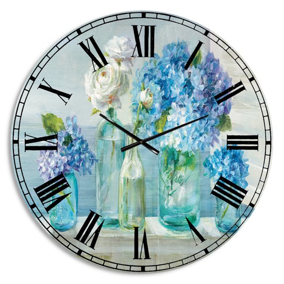 Coastl Flowers Bouquets' Nautical & Coastal Oversized Metal Clock