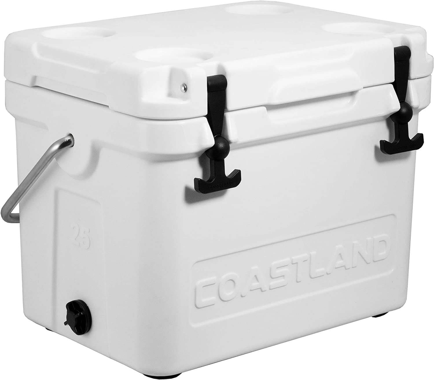 Coastland Bay Series 25 Quart Hard Sided Cooler, Premium Ice Chest, White