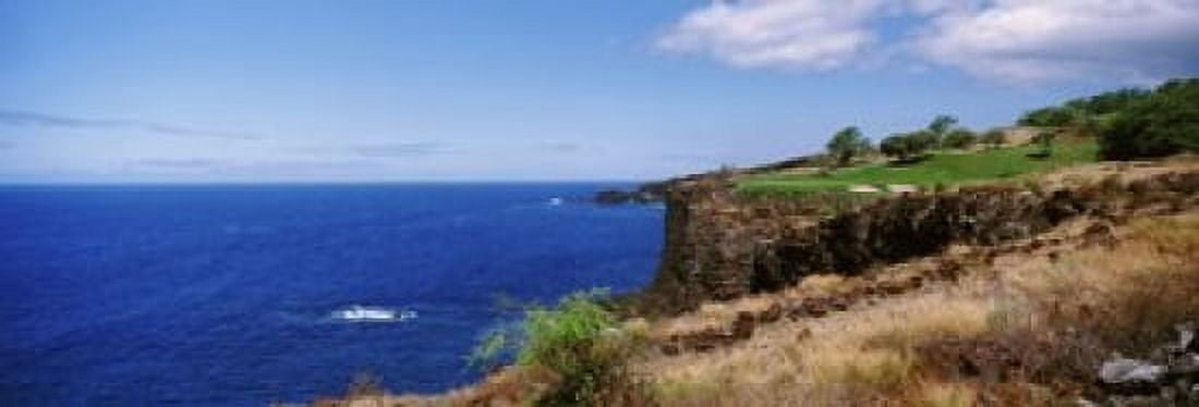 Coastline Black Rock Kaanapali Maui Hawaii USA Canvas Art - Panoramic Images (36 x 13)