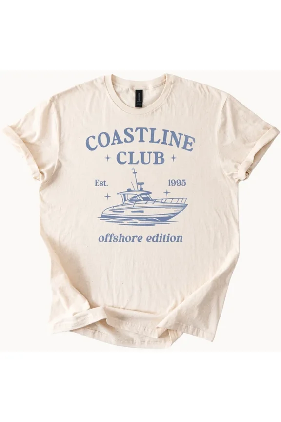 Coastline Club Boat T Shirt Offshore Edition Nautical Tee Boating Gift Unisex S-5XL Hot Trending Shirt, Vintage Birthday Gift