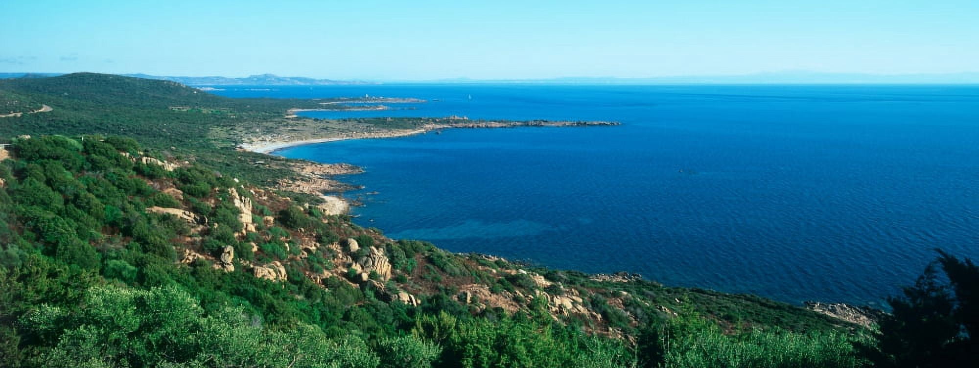 Coastline Corsica France Canvas Art - Panoramic Images (27 x 9)