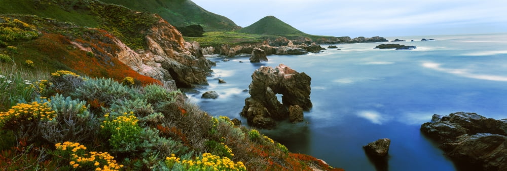 Coastline Garrapata State Park Monterey California USA Canvas Art - Panoramic Images (36 x 12)