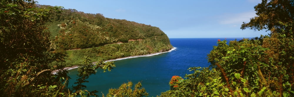 Coastline Hanauma Bay Oahu Hawaii USA Canvas Art - Panoramic Images (27 x 9)