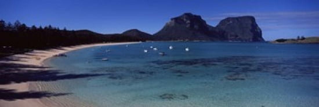 Coastline Lagoon Beach Mt Gower Lord Howe Island New South Wales Australia Canvas Art - Panoramic Images (18 x 6)