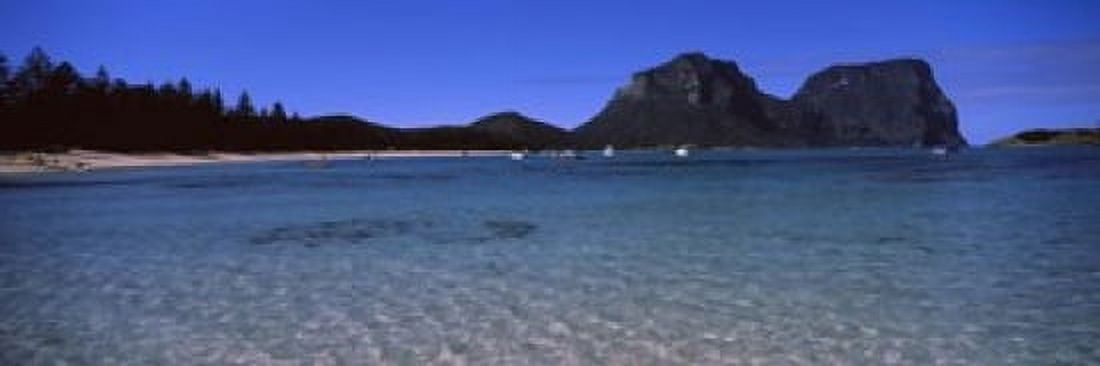Coastline Lagoon Beach Mt Gower Lord Howe Island New South Wales Australia Canvas Art - Panoramic Images (18 x 6)