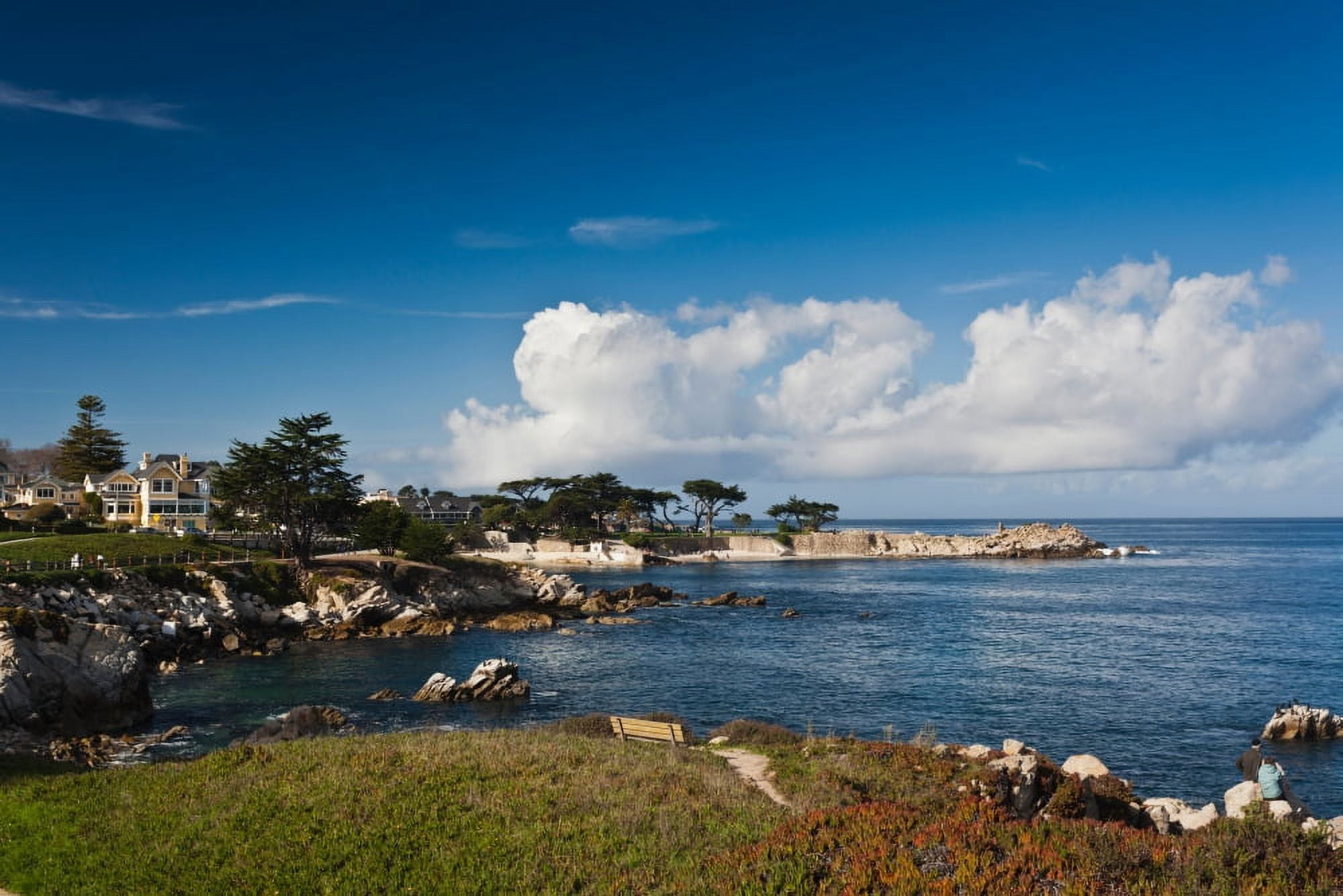 Coastline Monterey Bay Monterey California USA Canvas Art - Panoramic Images (27 x 9)