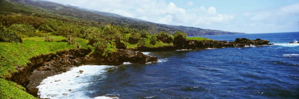 Coastline Oahu Hawaii USA Canvas Art - Panoramic Images (36 x 12)