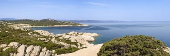 Coastline Punta Sardegna Sardinia Italy Canvas Art - Panoramic Images (36 x 12)