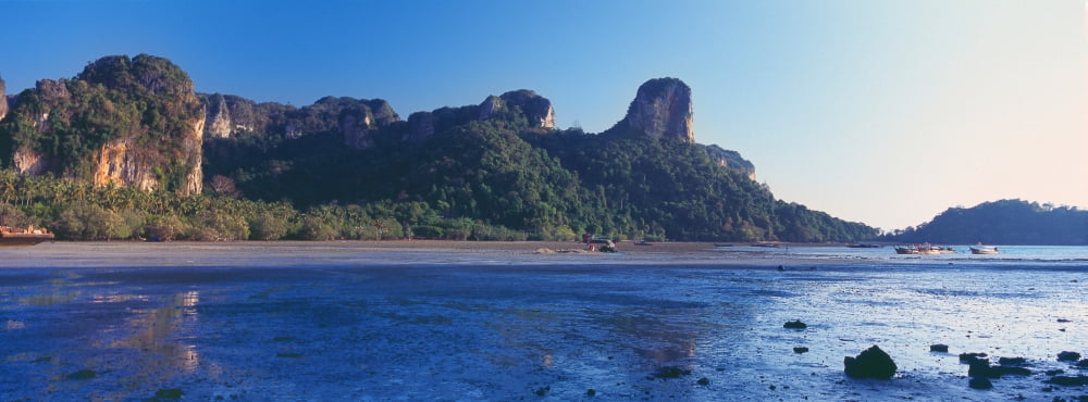 Coastline Railay Beach Krabi Krabi Province Thailand Canvas Art - Panoramic Images (36 x 12)