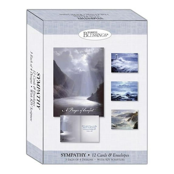 Coastlines Sympathy Shared Blessings Boxed Card - Box of 12