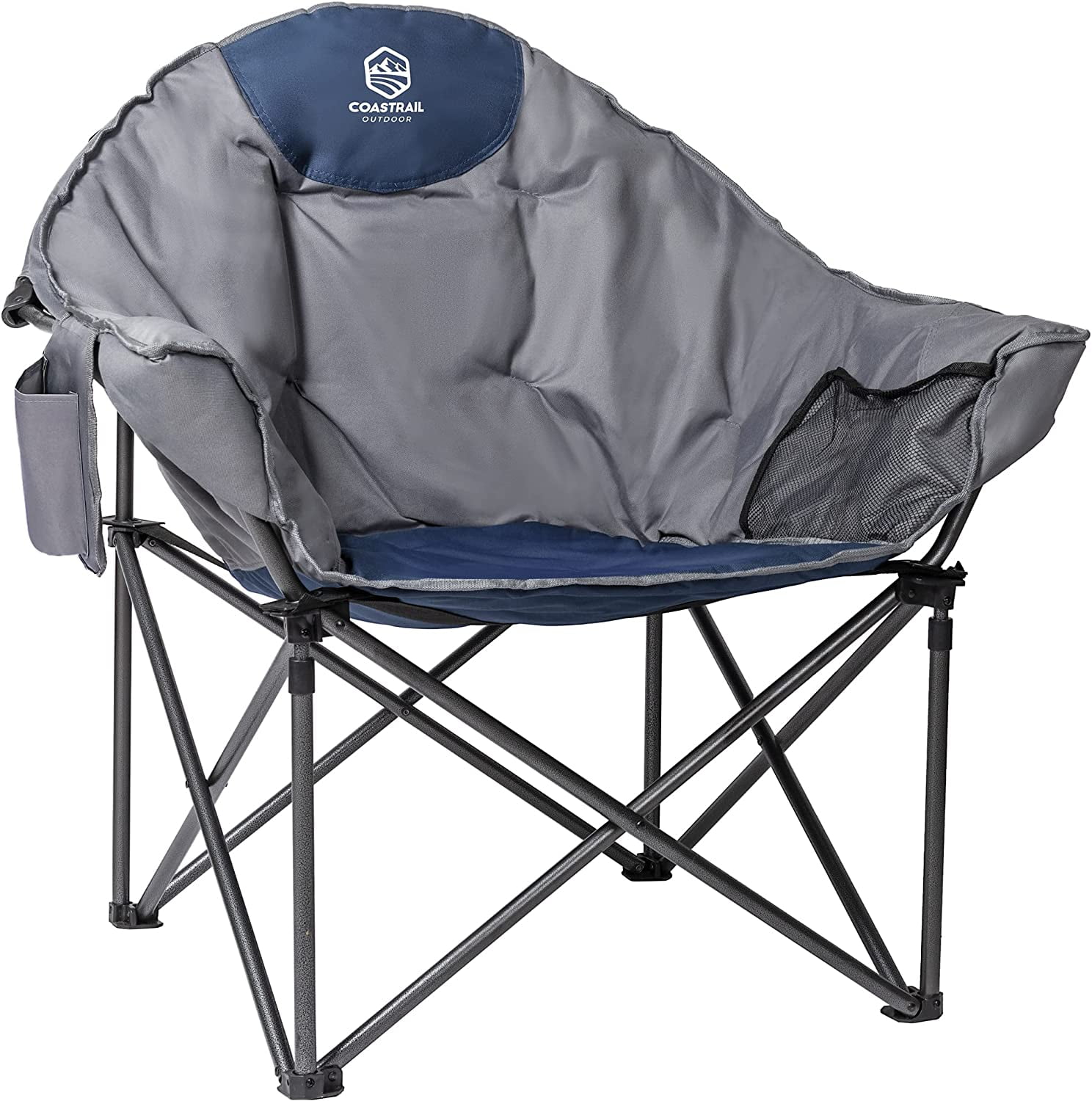 Coastrail Outdoor Oversized Padded Camping Chair Round Moon Saucer