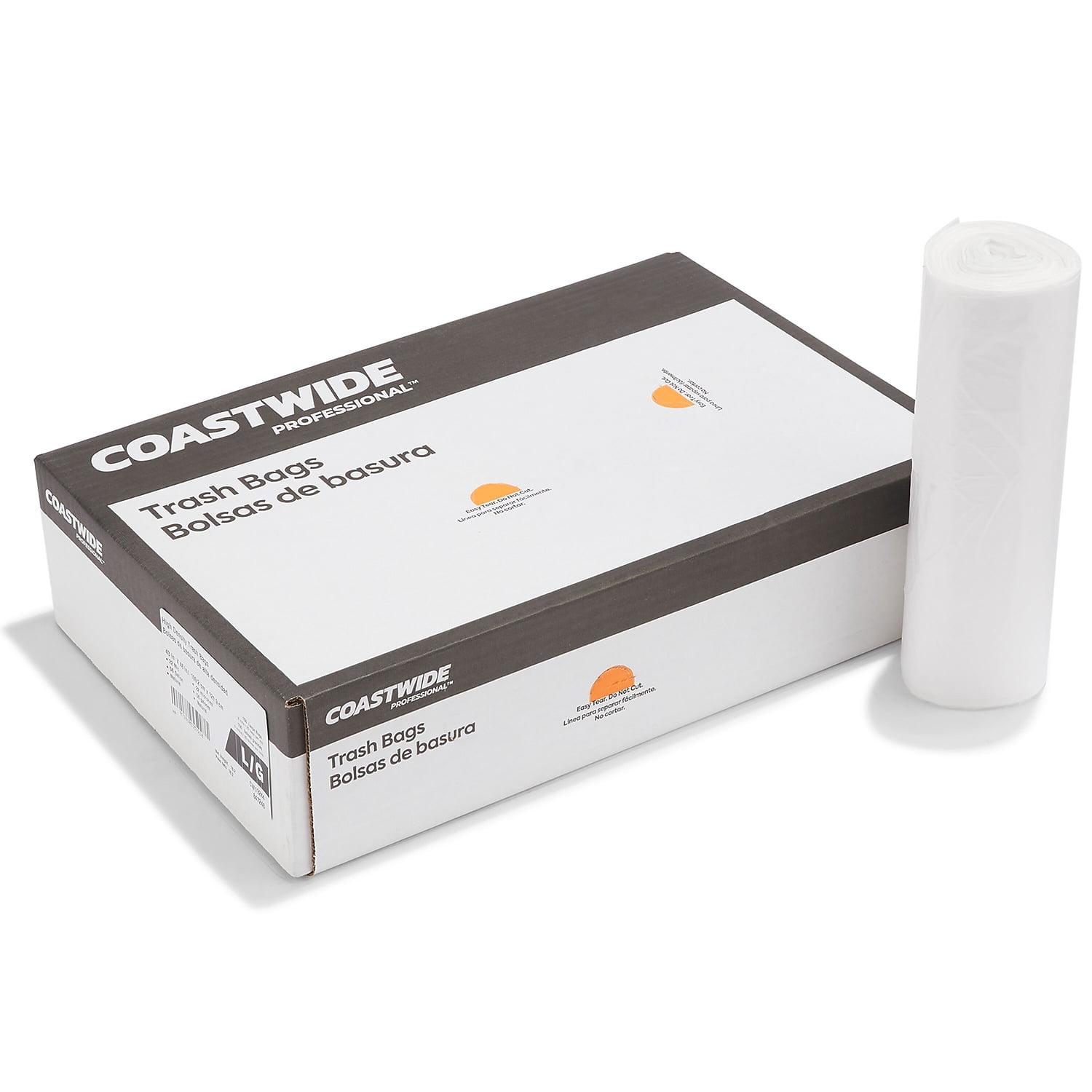 Staples Coastwide Professional 50-56 Gallon Trash Bag 43" x 48" High Density 22 mic Natural 150
