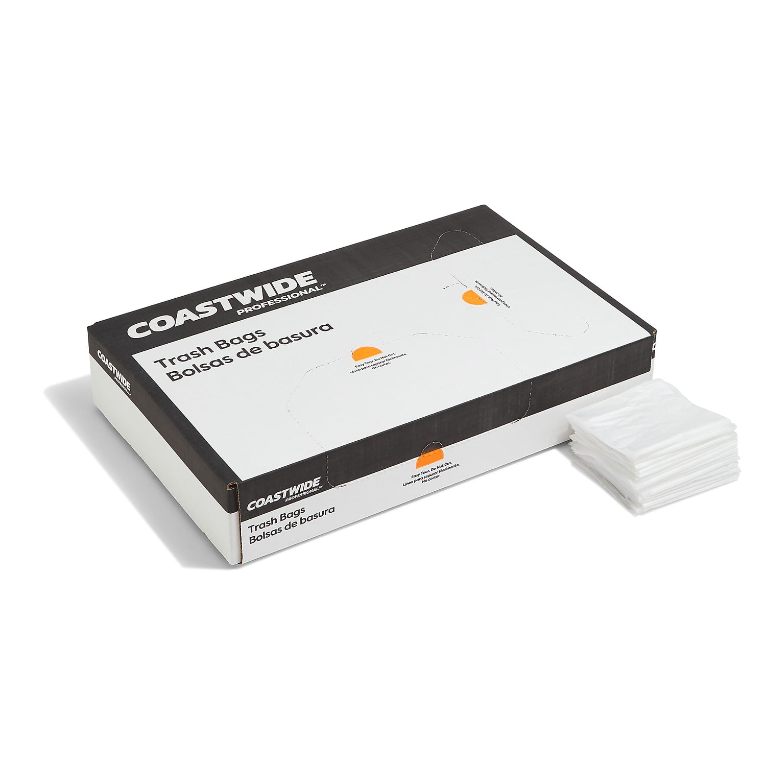 Staples COASTWIDE Trash Bags 4-7 Gallon 17x17 Low Density 0.35 Mil Clear 1000 CT CW22236/H3417RC