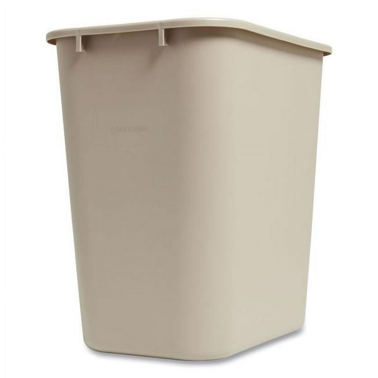 Open Top Indoor Trash Can, 10.25 gal, Plastic, Black Open Top Indoor Trash Can, 10.25 gal, Plastic, Black