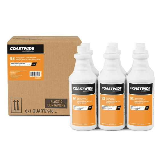 Staples Coastwide Professional Floor Finish and Sealer Spray Gloss 0.95L 6/Carton (CW585032-A)