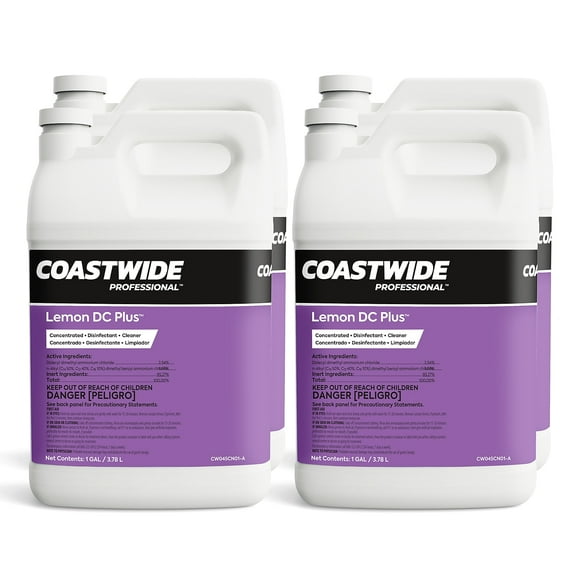 Coastwide Professional Lemon DC Plus Disinfectant Cleaner Lemon Scent 1 Gallon 4/Carton
