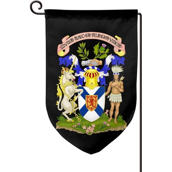 Coat of Arms of Nova Scotia Garden Flag 12.5x18 Inch Family Decorative Welcome Banner Outside Yard Mailbox Festival Ornaments Double-Sided Print One Size, Sharp Corner