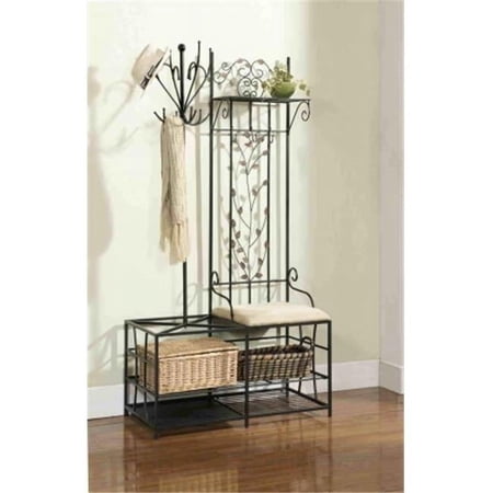 Coat Bench with Umbrella Rack