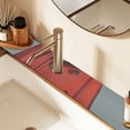 thumbnail image 1 of Coat Cartoon Sink Splash Guard Faucet 14.7x5.4in Drying Mat Drying Mat Absorbent Pad for Bathroom Kitchen 1PCS, 1 of 7