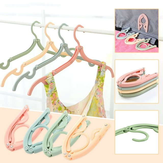 Coat Hanger Multifunctional Portable Folding Plastic Hanger Travel