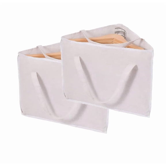 Coat Hanger Storage,Triangle or Square Foldable Hanger Storage with Two Carry Handles,Large Capacity Open Top for Closet Laundry Rooms Spacesaving