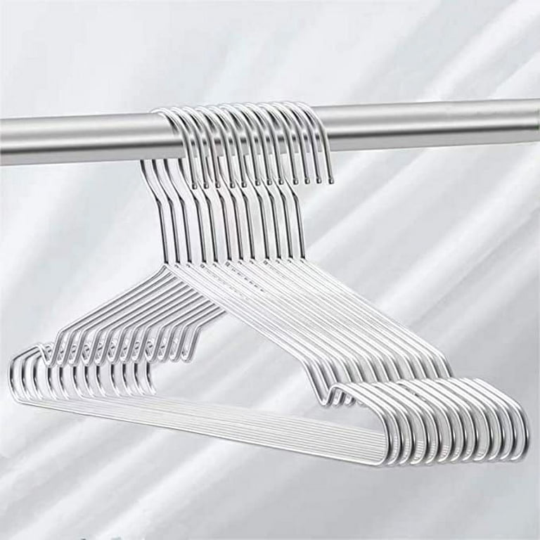 FSUTEG Coat Hangers, 40 Pack Wire Hangers Stainless Steel Metal Hangers  Heavy Duty Hangers, Ultra Thin