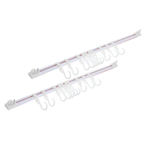 NIAIZEK Wall Sliding Hooks 2 Set Premium Plastic Storage Organizer for Easy Access and Space Saving