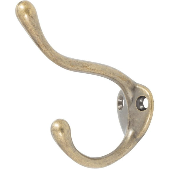 Coat & Hat Hook, 3-1/2" High, 2-1/4" Projection, Antique Brass by Stone Harbor Hardware