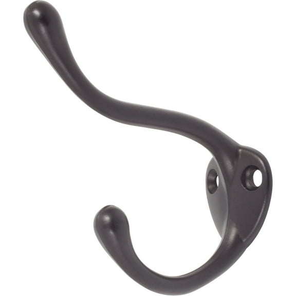 Coat & Hat Hook, 3-1/2" High, 2-1/4" Projection, Matte Black by Stone Harbor Hardware